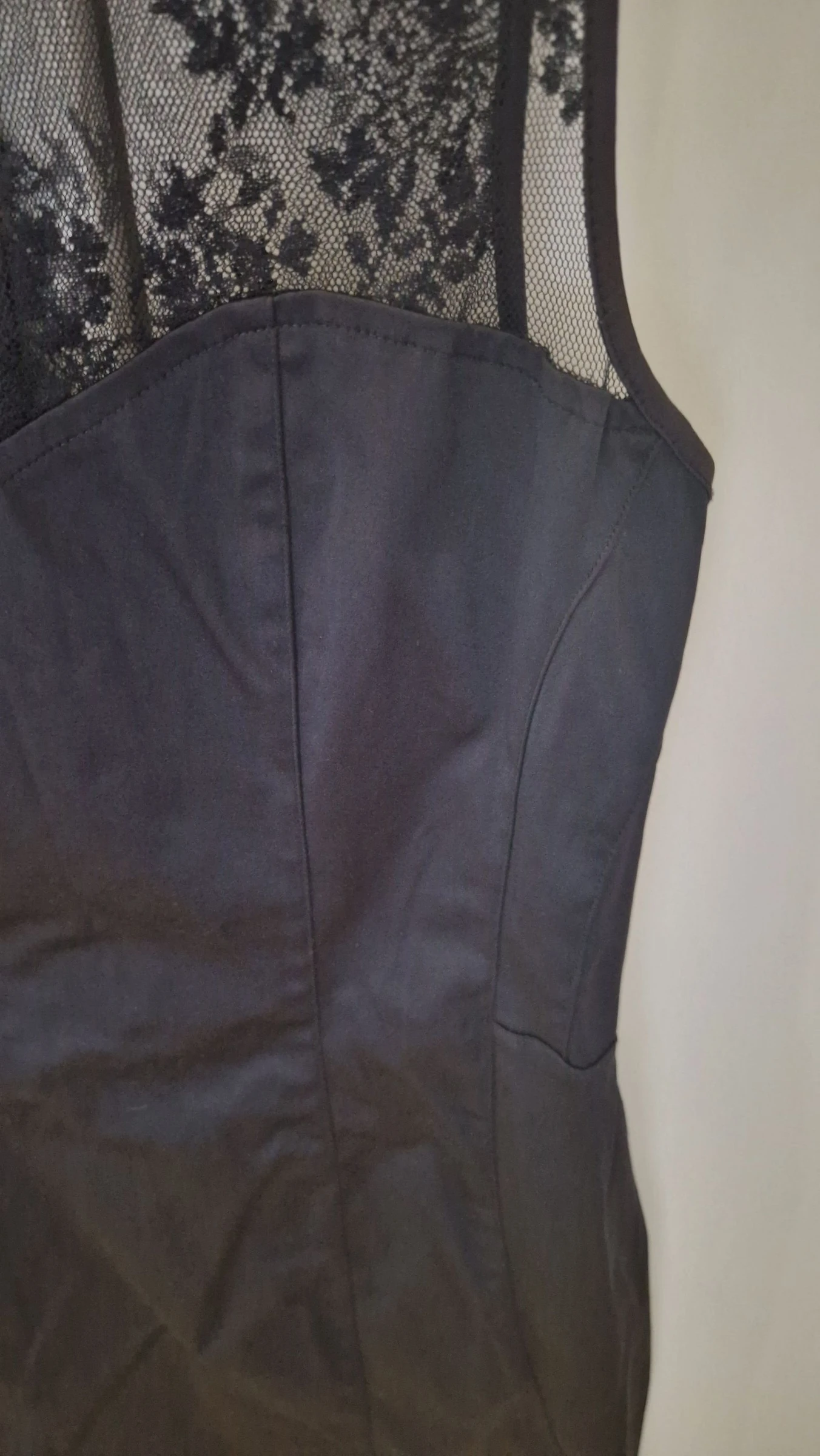 Vestido negro encaje corsé Stradivarius M – photo 4